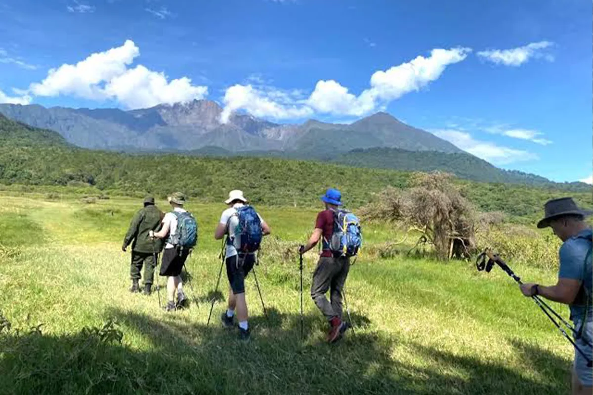 Mount Meru scenery in Arusha National Park