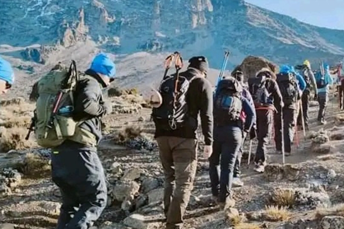 A day hike on the lower slopes of Kilimanjaro
